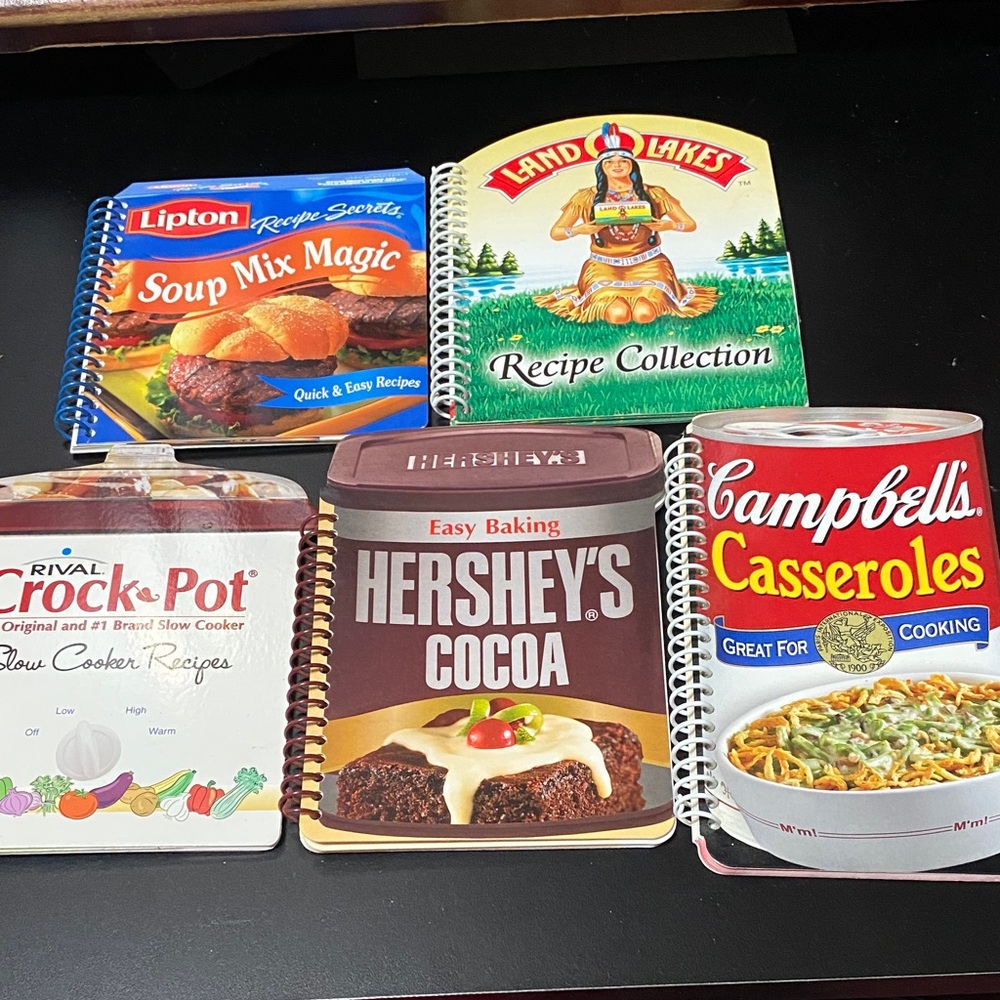 Assorted Recipe Collection Five Spiral cookbooks